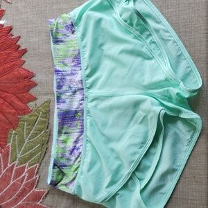 Ivivva Mint Green And Purple Girls All Sport Short Size 12